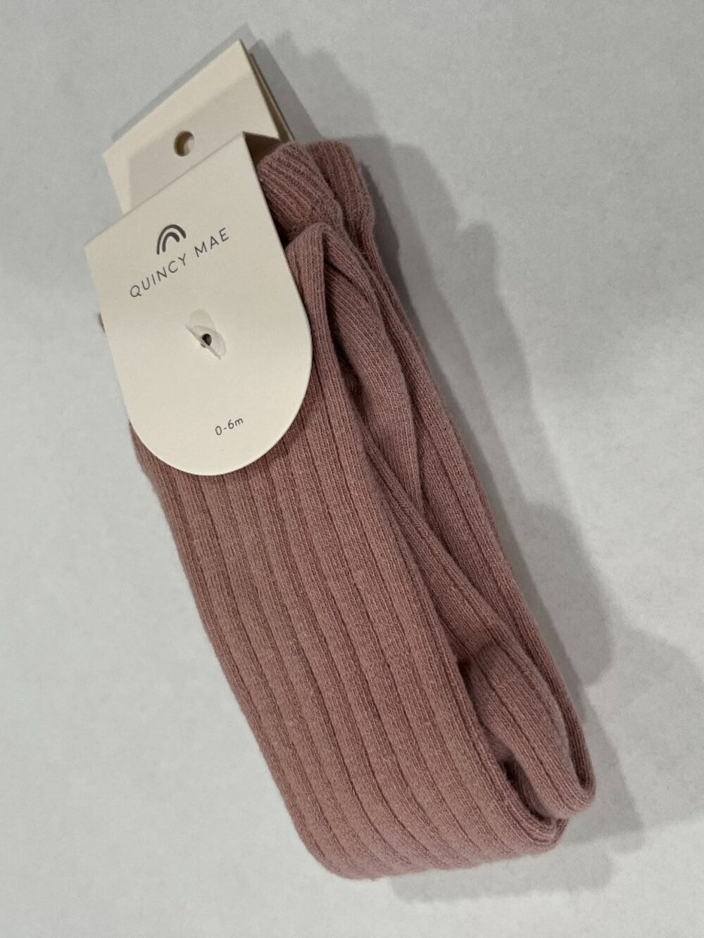 Girl - 0-6M - NWT Quincy Mae Tights in Mauve/Rose